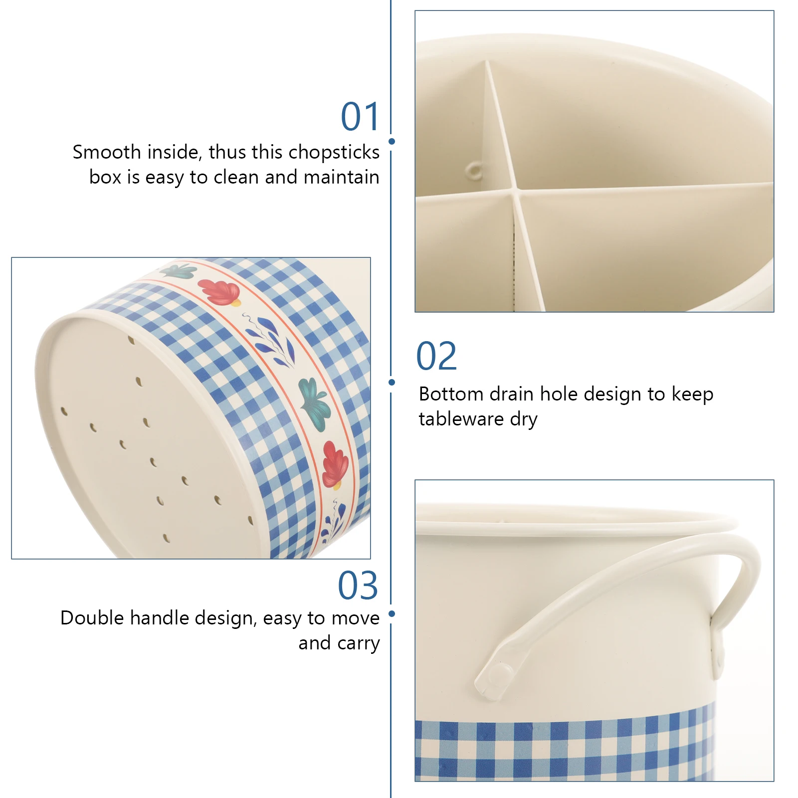 Retro Style Cutlery Bucket 4 Compartments Dustproof Kitchen Utensils Holder Chopstick Storage Organizer Tableware
Retro Style Cutlery Bucket 4 Compartments Dustproof Kitchen Utensils Holder Chopstick Storage Organizer Tableware