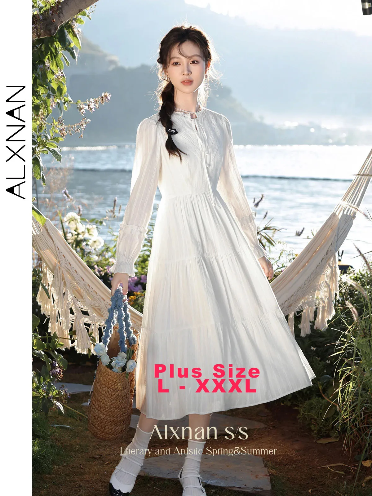 ALXNAN Plus Size Long Sleeve Dress Women White Lace Elegant Office Lady Long Holiday Dresses 2025 Fall Ladies Clothing D01709
ALXNAN Plus Size Long Sleeve Dress Women White Lace Elegant Office Lady Long Holiday Dresses 2025 Fall Ladies Clothing D01709