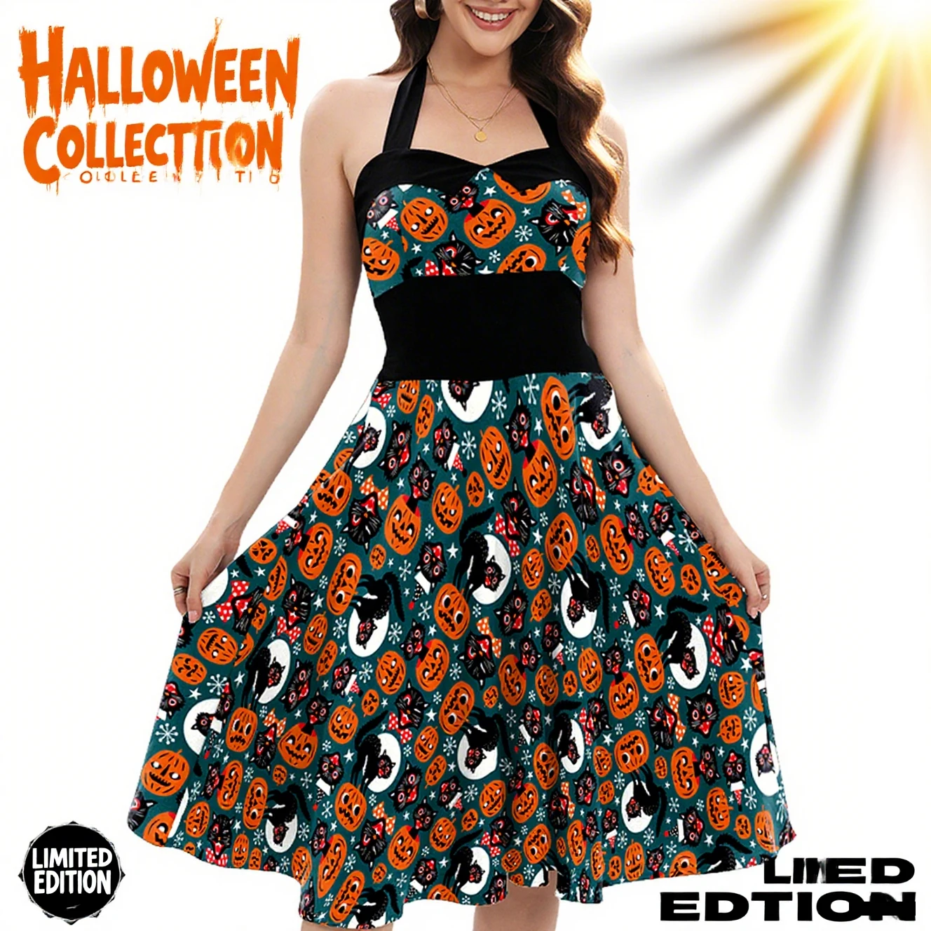 2025 Halloween Day Cosplay Dress Women Costume Sleeveless Vintage Dresses Witch Scary Clothes of The Dead Pumpkin Costumes
2025 Halloween Day Cosplay Dress Women Costume Sleeveless Vintage Dresses Witch Scary Clothes of The Dead Pumpkin Costumes