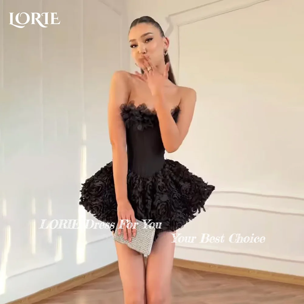 LORIE 3D Flower Mini Homecomig Dress Sexy Strapless Sweet 17 Puff Prom Dresses Puff Party Gowns Customized Brithday Club Dress
LORIE 3D Flower Mini Homecomig Dress Sexy Strapless Sweet 17 Puff Prom Dresses Puff Party Gowns Customized Brithday Club Dress