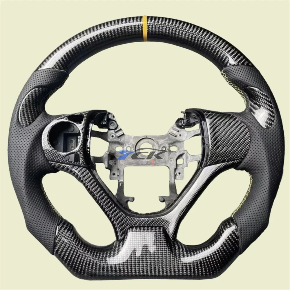 Customized Carbon Fiber Black Perforated Leather Yellow Center Strip Steering Wheel For Honda Civic 2012 2013 2014 2015
Customized Carbon Fiber Black Perforated Leather Yellow Center Strip Steering Wheel For Honda Civic 2012 2013 2014 2015
