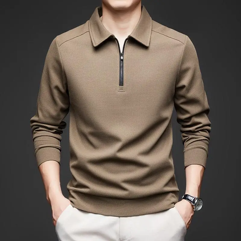 Business Casual Long Sleeve Shirt Zipper Design Pure Color Turn-down Collar Sweatshirt for Spring Autumn Modern Style
Business Casual Long Sleeve Shirt Zipper Design Pure Color Turn-down Collar Sweatshirt for Spring Autumn Modern Style