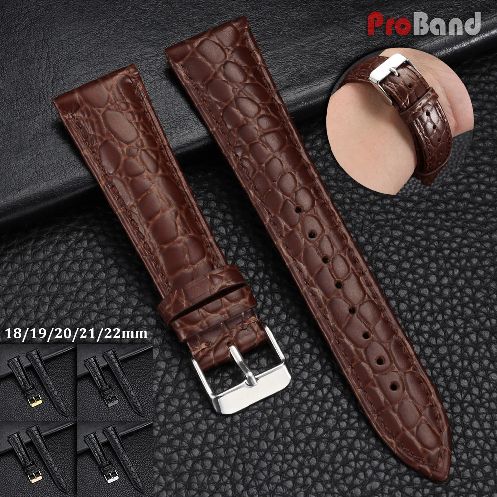 Crocodile Pattern Leather Watch Strap 18mm 19mm 20mm 21mm 22mm Soft Casual Business Watchbands Universal Men Bracelet Wrist Band
Crocodile Pattern Leather Watch Strap 18mm 19mm 20mm 21mm 22mm Soft Casual Business Watchbands Universal Men Bracelet Wrist Band