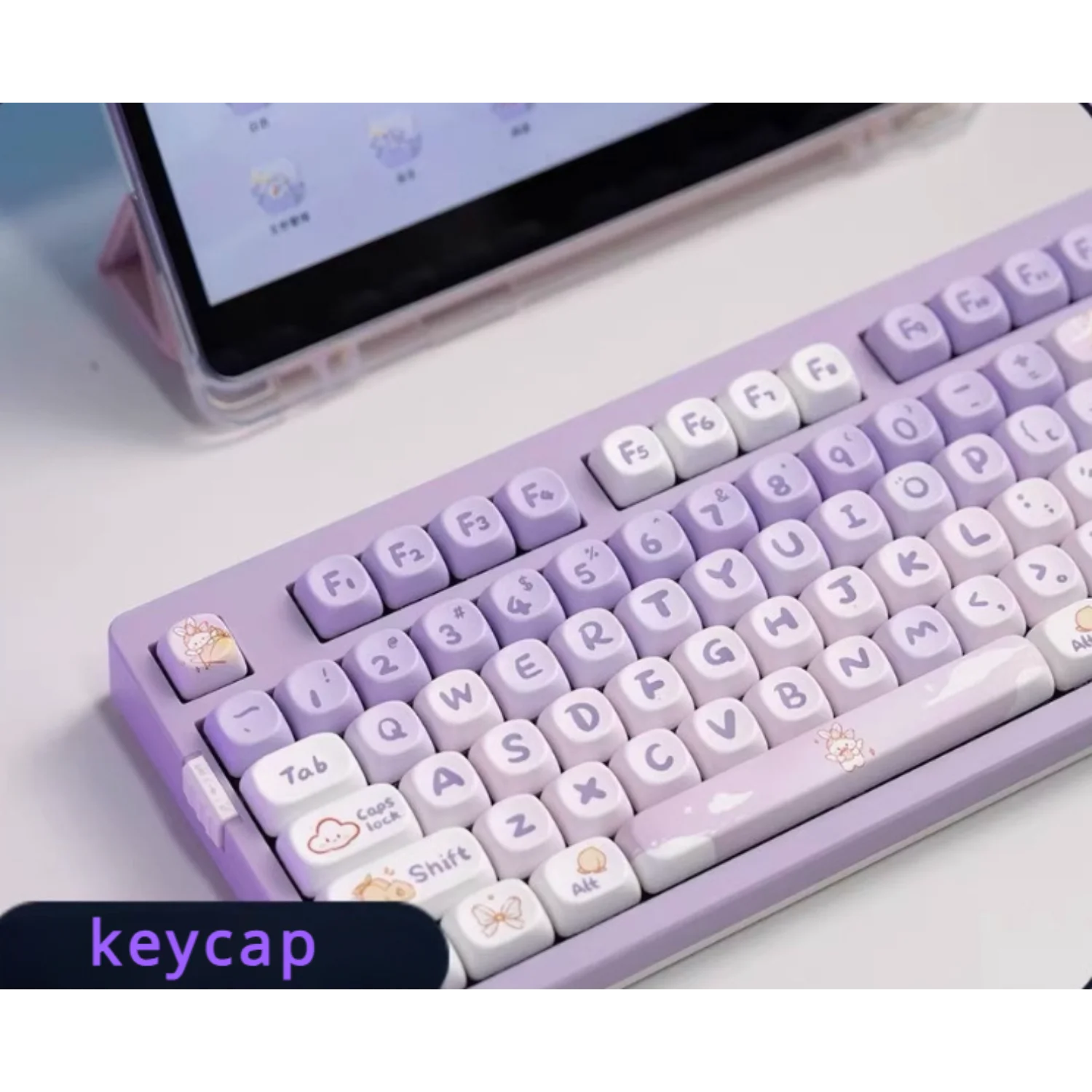 MOA Gradient Purple Rabbit Keycaps PBT 145 Keys Cute Customized Personalized Large Set for Mechanical Keyboards
MOA Gradient Purple Rabbit Keycaps PBT 145 Keys Cute Customized Personalized Large Set for Mechanical Keyboards