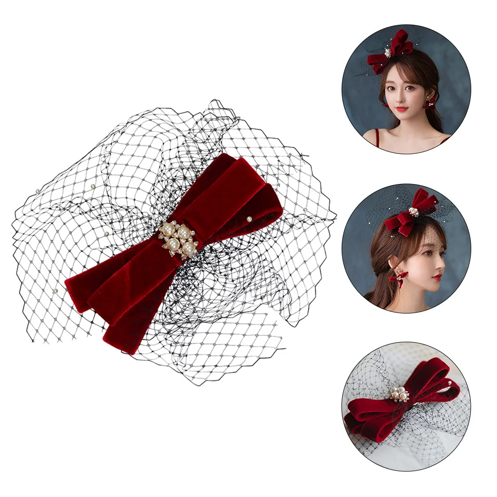 Red Bowknot Mesh Yarn Headdress Accessories Mesh Yarn Headdress Wedding Party Bridal Veil Headwear Elegant Decorative Piece
Red Bowknot Mesh Yarn Headdress Accessories Mesh Yarn Headdress Wedding Party Bridal Veil Headwear Elegant Decorative Piece