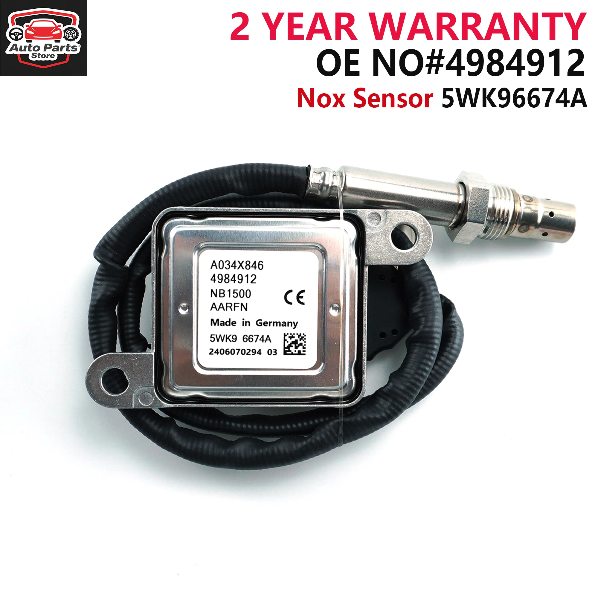 4984912 5WK96674A 5WK9 6674A High Quality Nitrogen Oxide Sensor 12V 2013-18 11.9L 15L ISX15 Freightliner Kenworth For CUMMINS
4984912 5WK96674A 5WK9 6674A High Quality Nitrogen Oxide Sensor 12V 2013-18 11.9L 15L ISX15 Freightliner Kenworth For CUMMINS