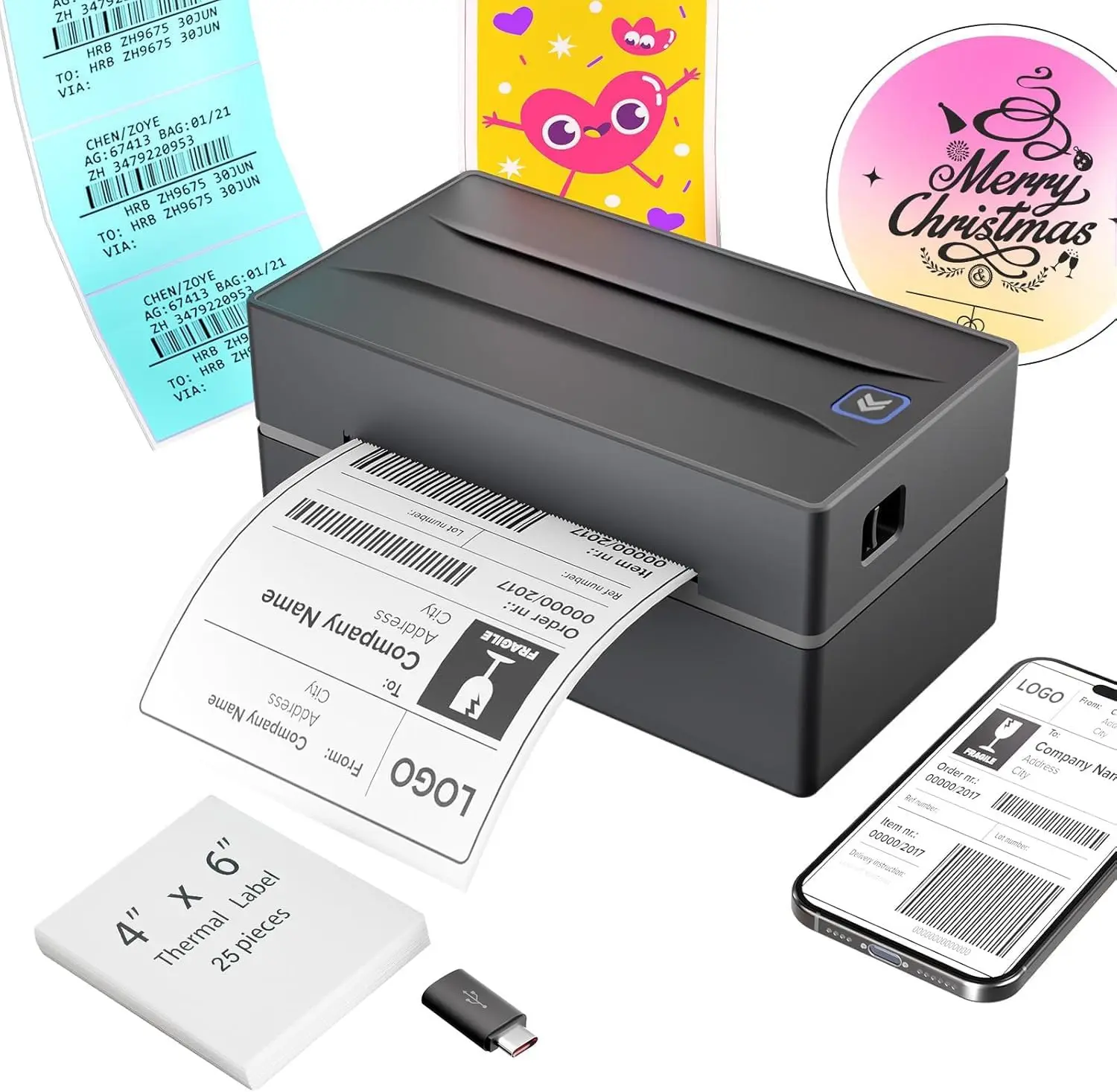 Bluetooth Thermal Shipping Label Printer 4x6 Wireless for Small Business
Bluetooth Thermal Shipping Label Printer 4x6 Wireless for Small Business