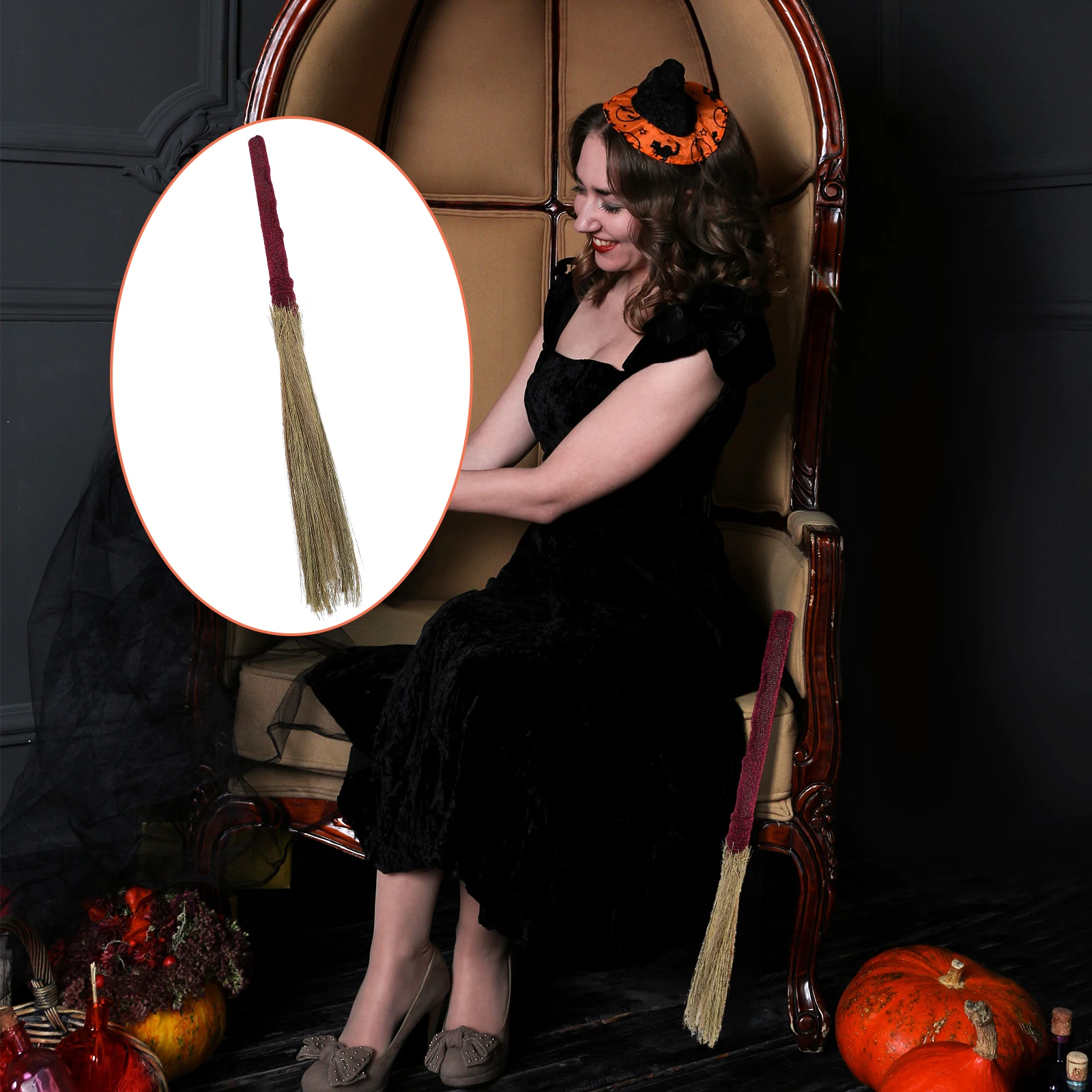 Witch Broom Corn with Wood Handle Make up Purple Plastic Floating Halloween Girl Child
Witch Broom Corn with Wood Handle Make up Purple Plastic Floating Halloween Girl Child