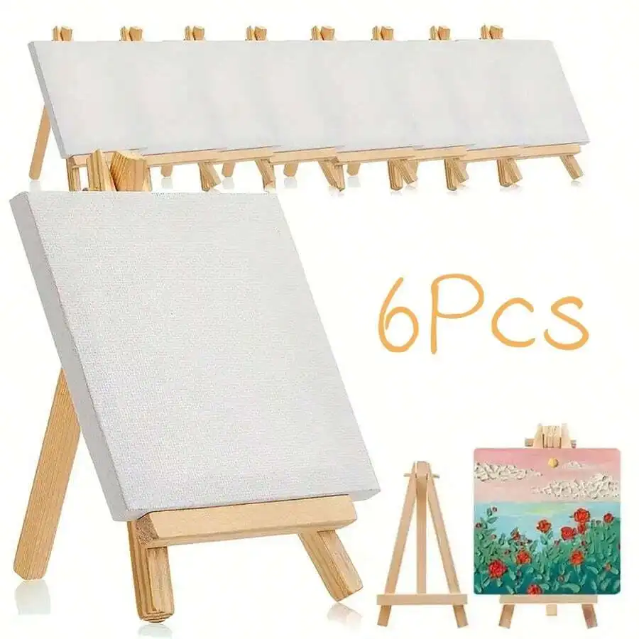 6pcs Wooden Canvas Easel & Art Drawing Board Frame Set. Suitable for DIY Painting Projects. An Essential for the Back to School Season.
6pcs Wooden Canvas Easel & Art Drawing Board Frame Set. Suitable for DIY Painting Projects. An Essential for the Back to School Season.
