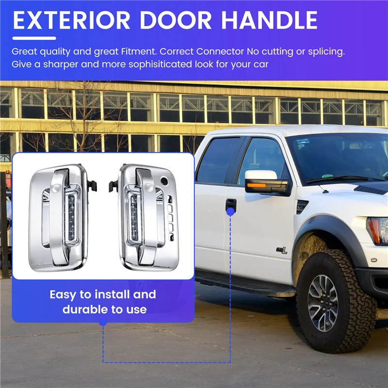 AX94-Front Left Right Exterior Door Handle W/Keyhole/With Keypad Hole For Ford F150 2004-2014 9L3Z-1522405-BA 9L3Z-1626604-AA
AX94-Front Left Right Exterior Door Handle W/Keyhole/With Keypad Hole For Ford F150 2004-2014 9L3Z-1522405-BA 9L3Z-1626604-AA