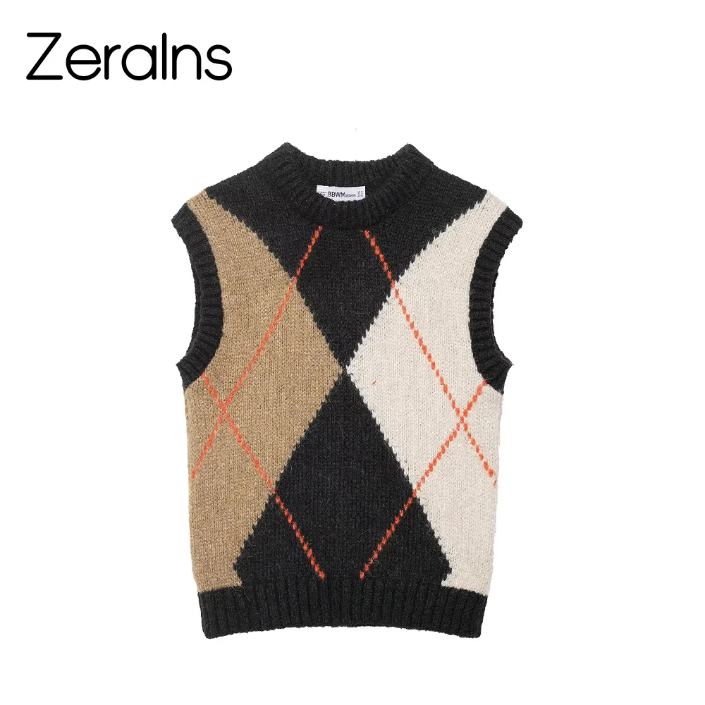 ZERAINS 2022, осенний новый продукт, женская одежда, милый модный ленивый стиль, вязаный топ на бретелях с ромбовидным узором, жилет
ZERAINS 2022, осенний новый продукт, женская одежда, милый модный ленивый стиль, вязаный топ на бретелях с ромбовидным узором, жилет