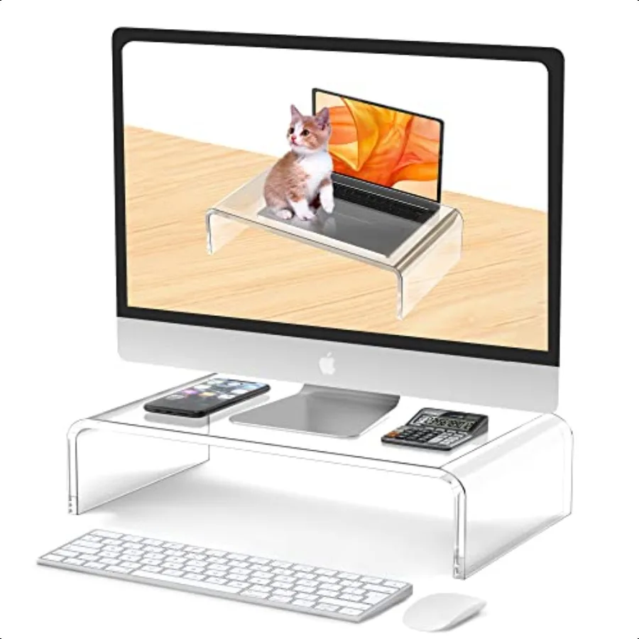 Acrylic Monitor Stand Riser Acrylic Laptop Stand for Desk Clear Computer Monitor Stand for Desk Accories White Aesthetic Decora
Acrylic Monitor Stand Riser Acrylic Laptop Stand for Desk Clear Computer Monitor Stand for Desk Accories White Aesthetic Decora