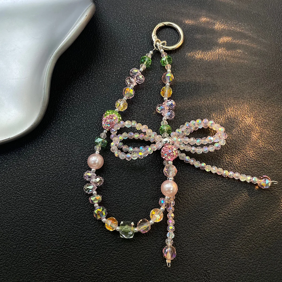 Mobile phone chain crystal bow bead exquisite hanging chain wrist anti loss rope chain short hanging decoration keychain
Mobile phone chain crystal bow bead exquisite hanging chain wrist anti loss rope chain short hanging decoration keychain