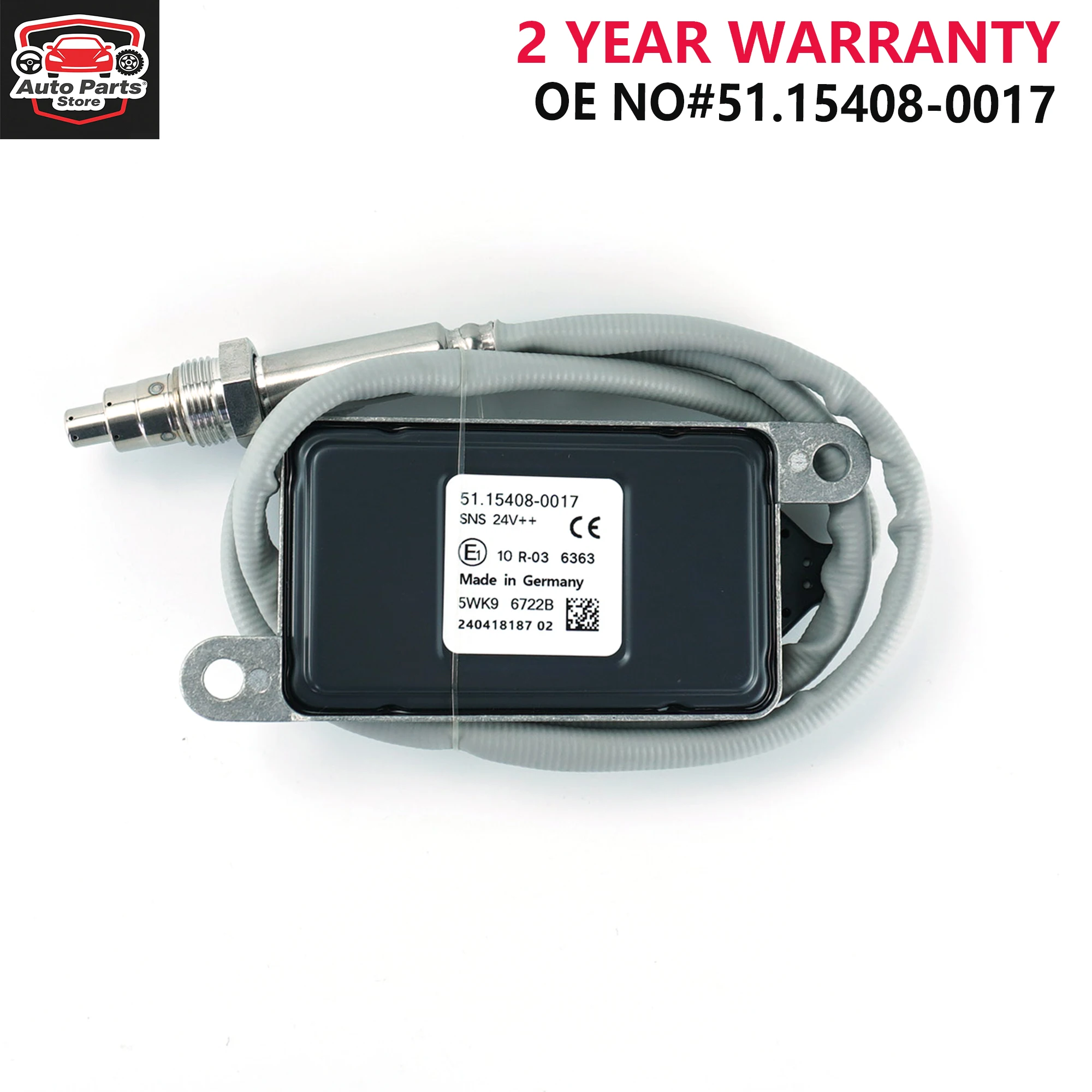 5WK96722B 51.15408-0017 5WK9 6722B 51154080017 New Nitrogen Oxide Sensor For MAN Truck 24V NOx Sensor
5WK96722B 51.15408-0017 5WK9 6722B 51154080017 New Nitrogen Oxide Sensor For MAN Truck 24V NOx Sensor