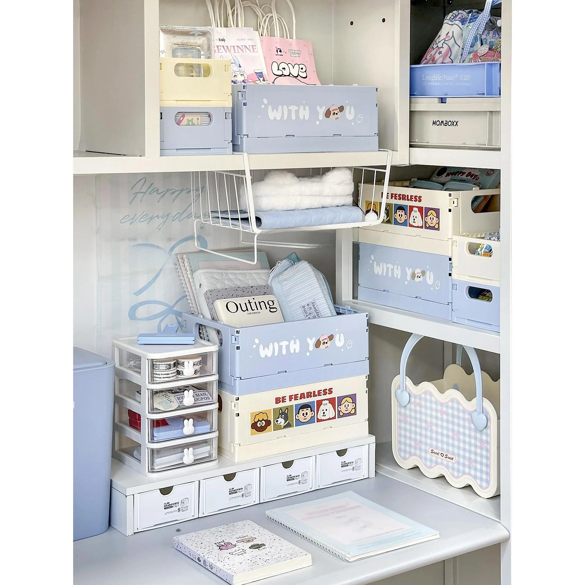 Blue Series Student Dormi Desk Transformation Good Thing! Ins Sle Desktop Stationery Storage Box Riser Stand Tool
Blue Series Student Dormi Desk Transformation Good Thing! Ins Sle Desktop Stationery Storage Box Riser Stand Tool