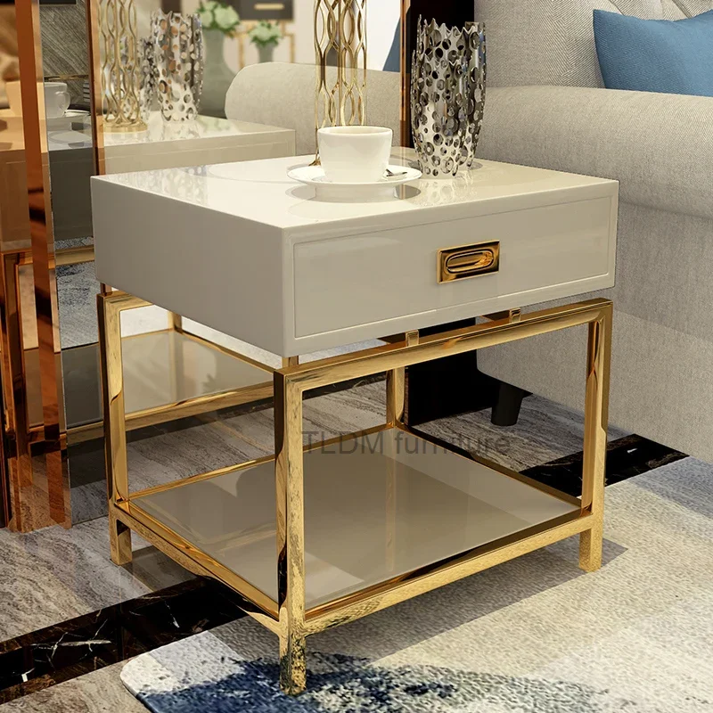 Livingroom Small Iron Square Bedside Cabinet Luxury Stainless Nightstand Modern Minimalist Bedside Table Corner Cabinet Home
Livingroom Small Iron Square Bedside Cabinet Luxury Stainless Nightstand Modern Minimalist Bedside Table Corner Cabinet Home