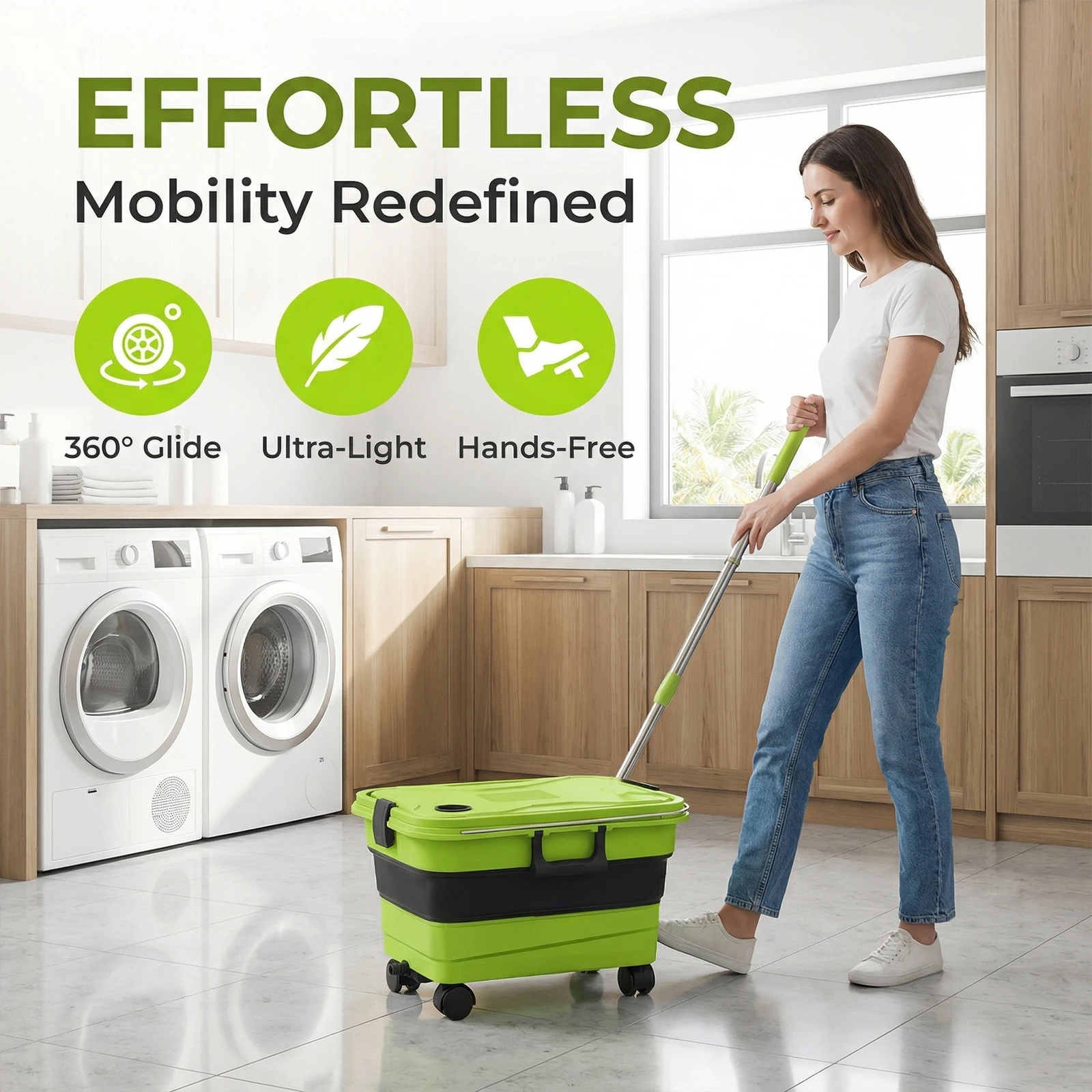22L Household Mobile Folding Bucket Large Capacity Outdoor Collapsible Buckets with Wheels for House Cleaning Camping
22L Household Mobile Folding Bucket Large Capacity Outdoor Collapsible Buckets with Wheels for House Cleaning Camping