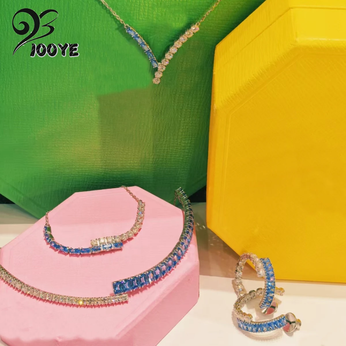 2025 New Trend Fine Jewelry Sets Charm Blue Green Water Drop Crystal Fashion Necklace Ring Earrings for Women's Anniversary Gift
2025 New Trend Fine Jewelry Sets Charm Blue Green Water Drop Crystal Fashion Necklace Ring Earrings for Women's Anniversary Gift