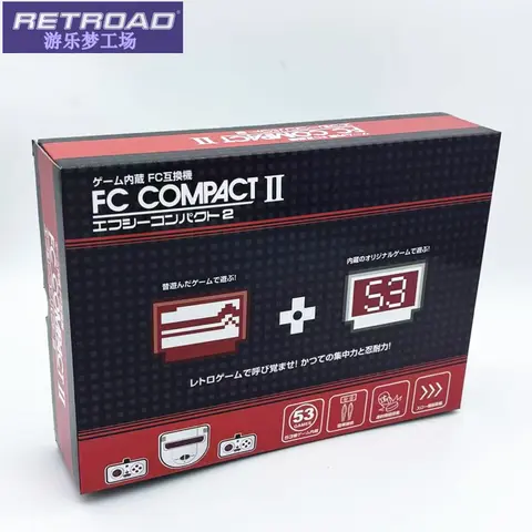 FC Kompakt Retro TV Oyun Konsolu Dahili 53 Klasik Oyun Aile Bilgisayar Sistemi Desteği 8bit FC Oyun Kartuşu