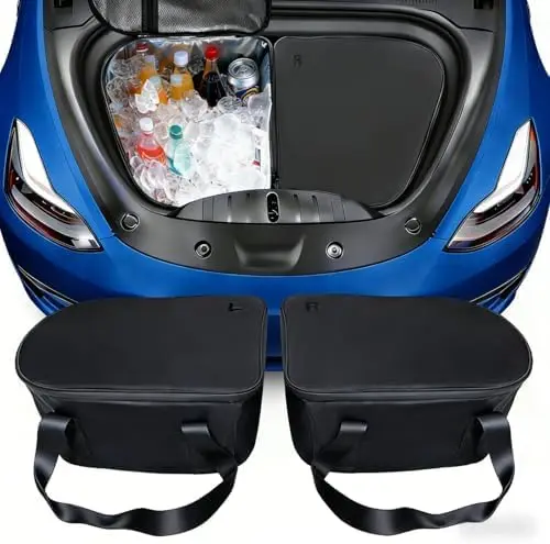 2-Pack Insulated Frunk Cooler Organizer for Tesla Model 3 2020-2026, Waterproof Front Trunk Storage Bag with Hidden Pocket
2-Pack Insulated Frunk Cooler Organizer for Tesla Model 3 2020-2026, Waterproof Front Trunk Storage Bag with Hidden Pocket