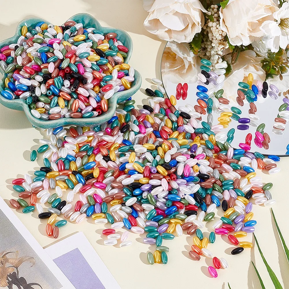 1400Pcs Plastic Imitation Pearl Beads Oval Mixed Color 8x4mm Hole: 1.6mm
1400Pcs Plastic Imitation Pearl Beads Oval Mixed Color 8x4mm Hole: 1.6mm