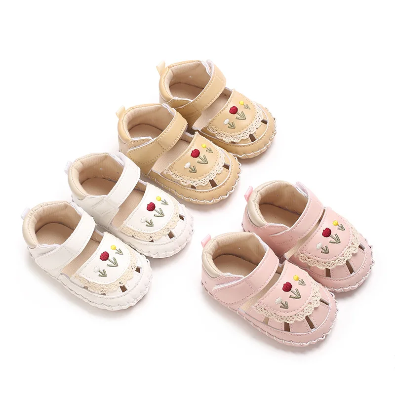 Baby Learning Walk Shoes, Cute Tulip Embroidered Summer Sandals, Soft Sole Casual Footwear for Infants 0-18M
Baby Learning Walk Shoes, Cute Tulip Embroidered Summer Sandals, Soft Sole Casual Footwear for Infants 0-18M