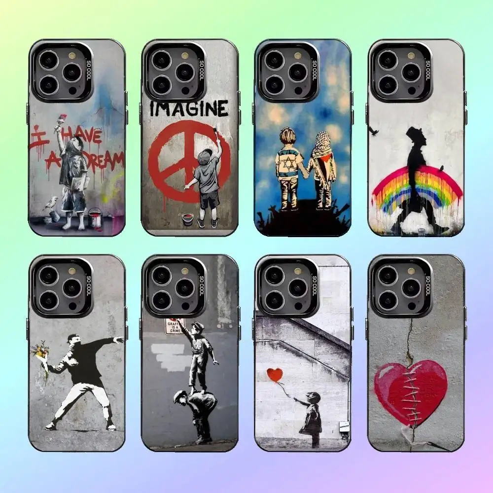 Street Art Banksy G-Graffiti Phone Case For iPhone17,16,15,14,13,12,11 Colored Silver Plated Inside Cover
Street Art Banksy G-Graffiti Phone Case For iPhone17,16,15,14,13,12,11 Colored Silver Plated Inside Cover