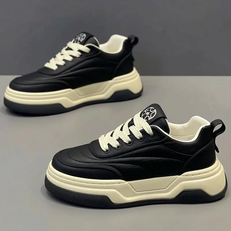 Men's Fashionable Casual Black Sneakers Spring 2026 Trendy All-Match Thick Bottom Heightening Anti-Slip Sports Shoes
Men's Fashionable Casual Black Sneakers Spring 2026 Trendy All-Match Thick Bottom Heightening Anti-Slip Sports Shoes