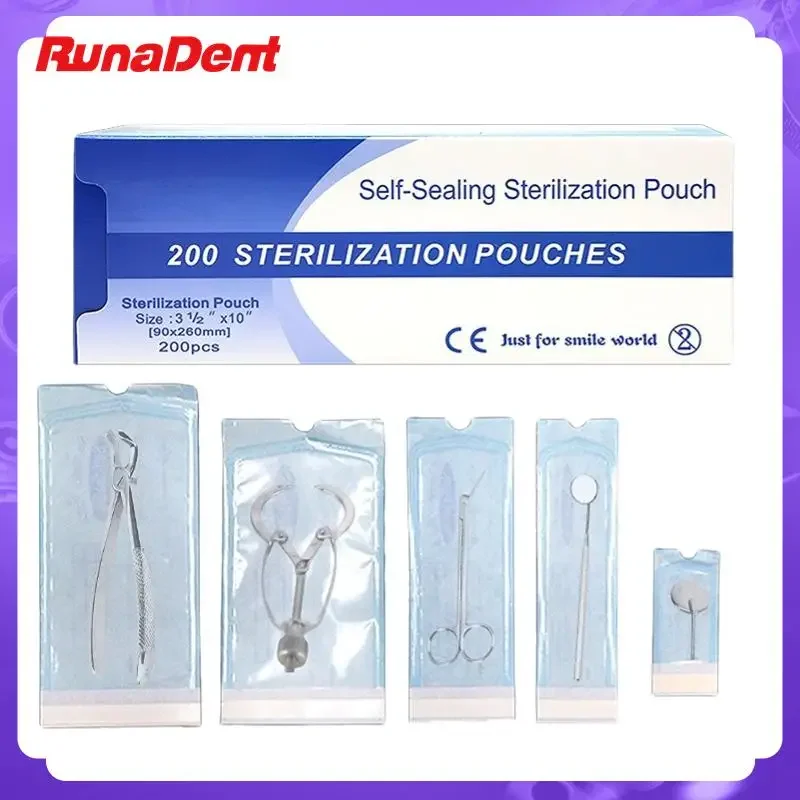200Pcs Self Sealing Sterilization Pouches Autoclave Sterilizer Bags Pouch for Dental Instruments Clinic Consumables
200Pcs Self Sealing Sterilization Pouches Autoclave Sterilizer Bags Pouch for Dental Instruments Clinic Consumables