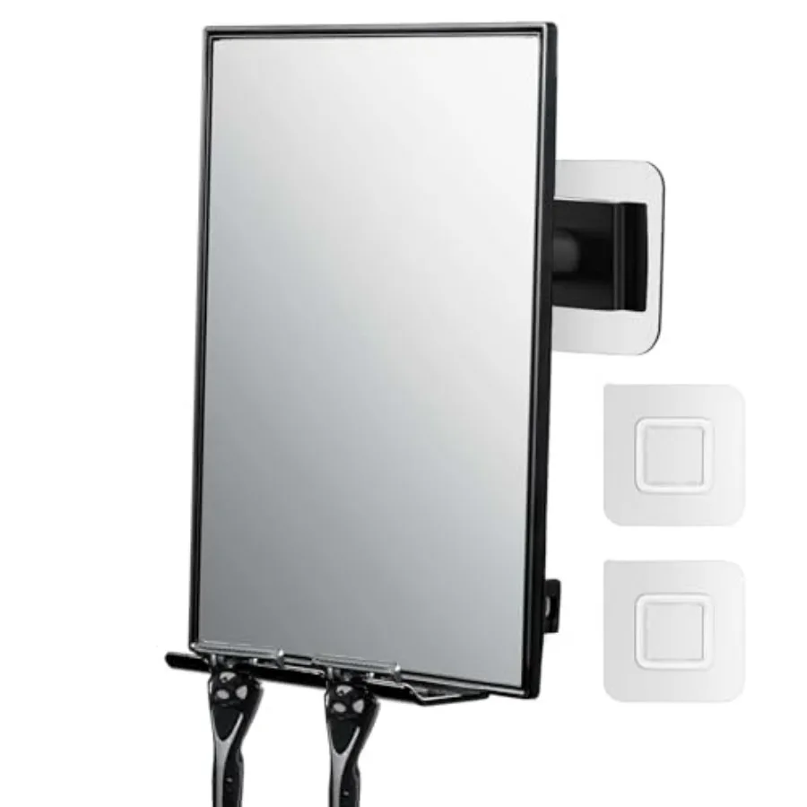 Shower Mirror for Shaving and Washing Your Face with a Squeegee - Built-in Two Razor Holder, 360°Rotation Adjustable Shaving Ba
Shower Mirror for Shaving and Washing Your Face with a Squeegee - Built-in Two Razor Holder, 360°Rotation Adjustable Shaving Ba