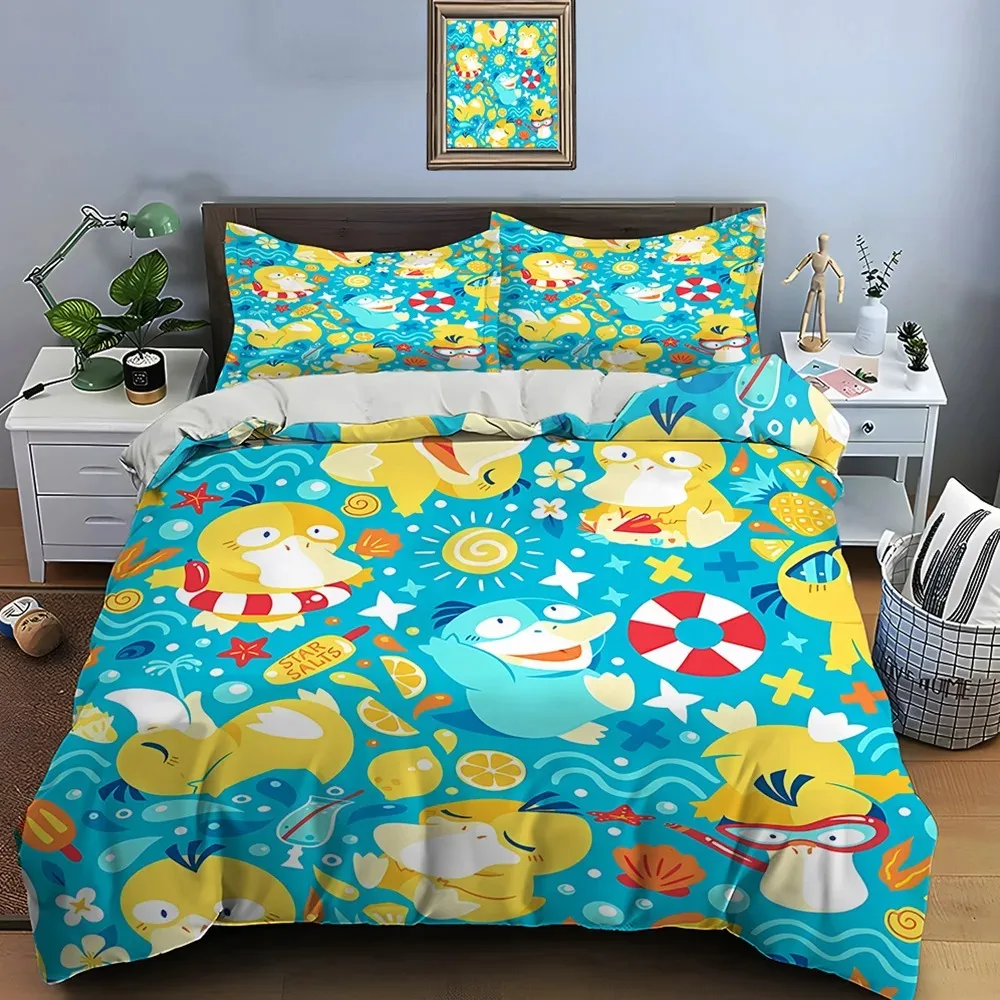 Cartoon Psyduck Bedding Sets Comforter Quilt Bed Cover Duvet Cover PillowCase 2/3 Pieces Sets Kids Adult Size Home Textiles
Cartoon Psyduck Bedding Sets Comforter Quilt Bed Cover Duvet Cover PillowCase 2/3 Pieces Sets Kids Adult Size Home Textiles