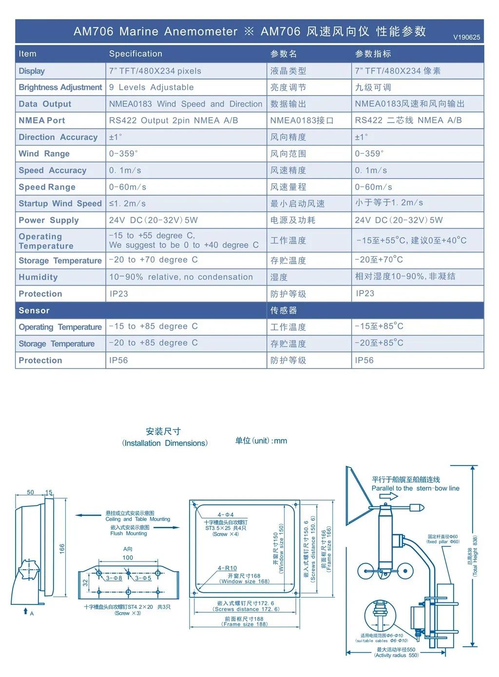 Factory Made Wind Speed Sensor Marine Weather Station Wind Speed & Direction Anemometer
Factory Made Wind Speed Sensor Marine Weather Station Wind Speed & Direction Anemometer