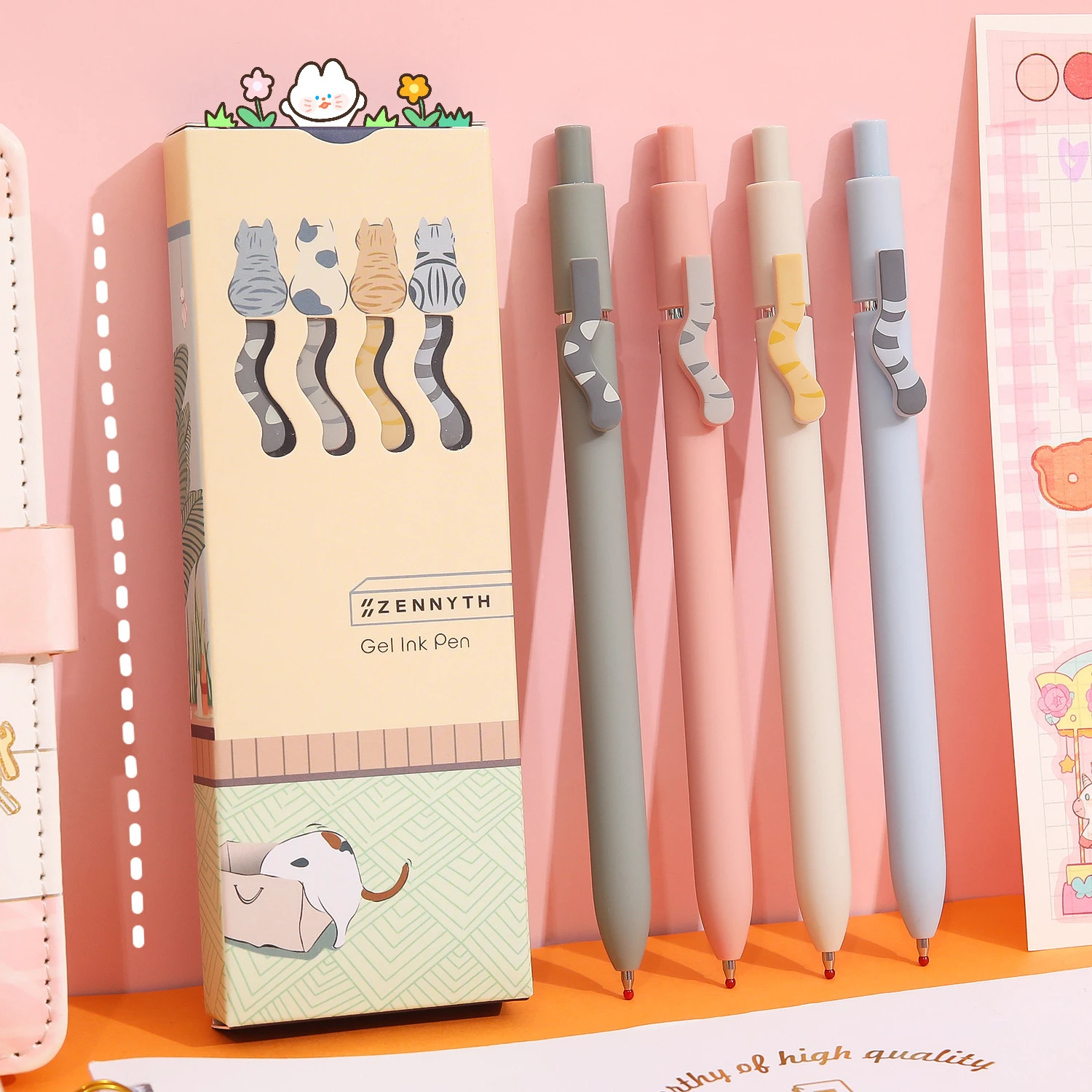 Kit 4 Pieces Cute Cat Tail Gel Pen Set Soft Touch 0.5mm Black Japanese Premium Ink
Kit 4 Pieces Cute Cat Tail Gel Pen Set Soft Touch 0.5mm Black Japanese Premium Ink