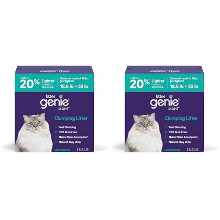 Light Unscented Clumping Cat Litter 18.5 lbs Lightweight 20 Lighter Natural Clay Fast-Clumping Odor Control Dust-Free Pack of 2
Light Unscented Clumping Cat Litter 18.5 lbs Lightweight 20 Lighter Natural Clay Fast-Clumping Odor Control Dust-Free Pack of 2