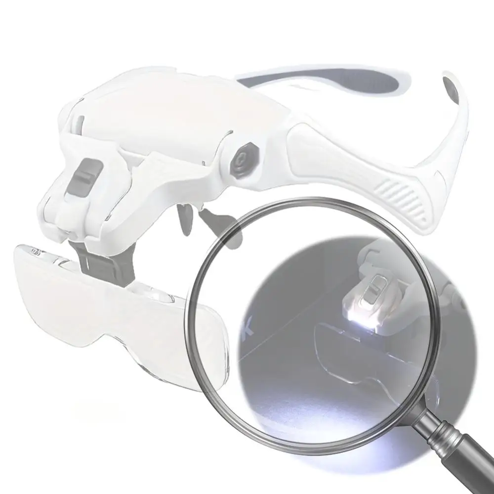 Светодиодная лупа на голову с 5 сменными линзами, увеличение от 1.0X до 3.5X, с подсветкой и 2 светодиодами, лупа на голову с креплением на голову
Светодиодная лупа на голову с 5 сменными линзами, увеличение от 1.0X до 3.5X, с подсветкой и 2 светодиодами, лупа на голову с креплением на голову
