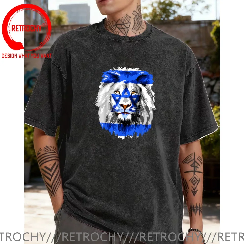 Vintage Washed Cotton T-Shirt Funny Designer Israel Lion Flag T Shirt Men Fashion Trendy Casual Clothing Stylish Tops Tees
Vintage Washed Cotton T-Shirt Funny Designer Israel Lion Flag T Shirt Men Fashion Trendy Casual Clothing Stylish Tops Tees