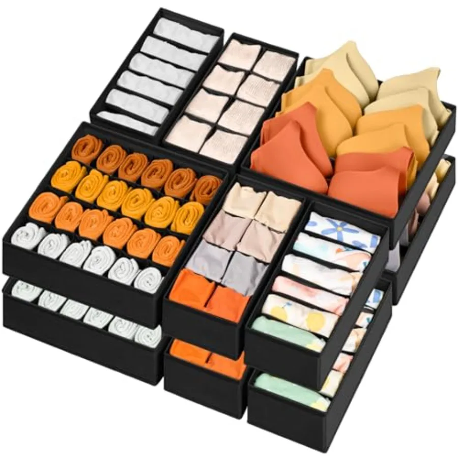 Drawer Organizers, 116 Compartments Fabric Foldable Dresser Drawer Organizers for Clothing, Closet Organizers and Storage Bins
Drawer Organizers, 116 Compartments Fabric Foldable Dresser Drawer Organizers for Clothing, Closet Organizers and Storage Bins