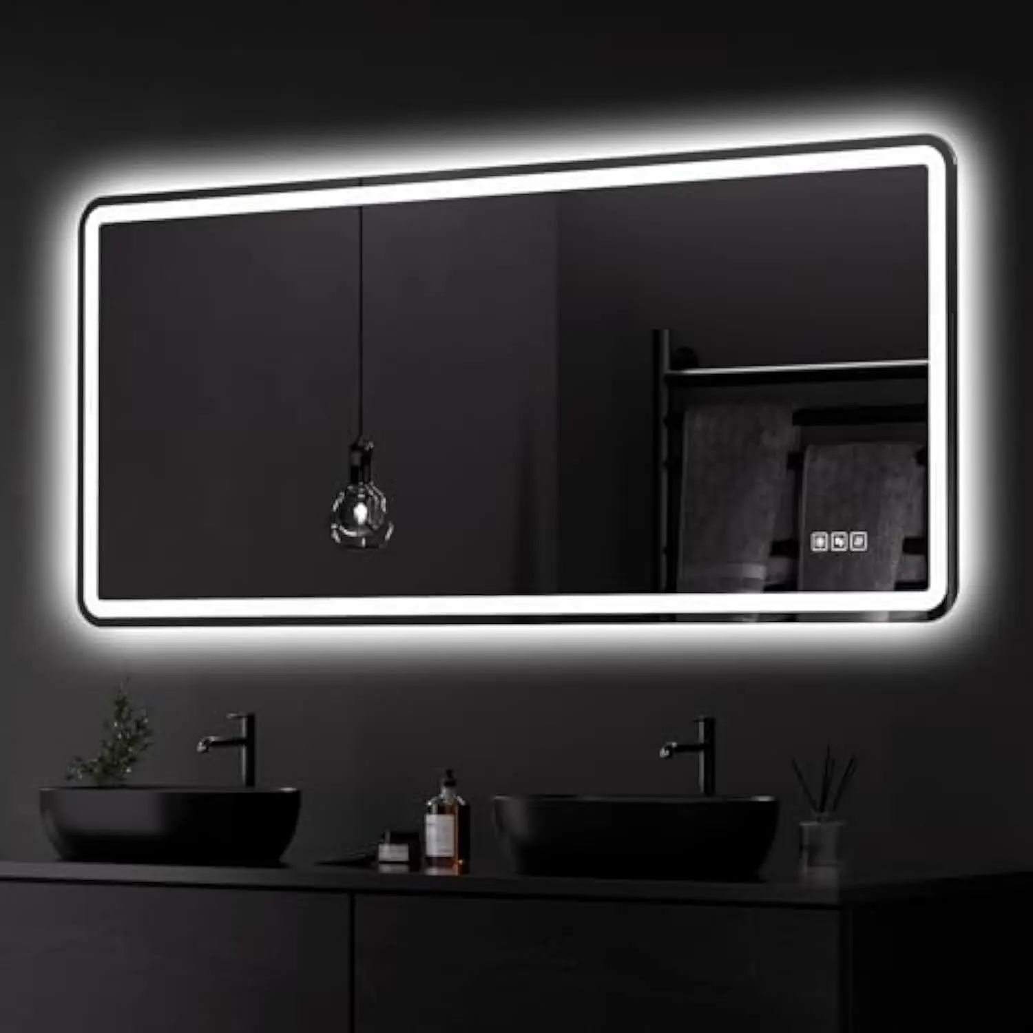 55X24 Inch Lighted Bathroom Mirror with Lights, Led Mirror for Bathroom Wall, Smart Mirror Bathroom, Vanity Mirror with Lights
55X24 Inch Lighted Bathroom Mirror with Lights, Led Mirror for Bathroom Wall, Smart Mirror Bathroom, Vanity Mirror with Lights