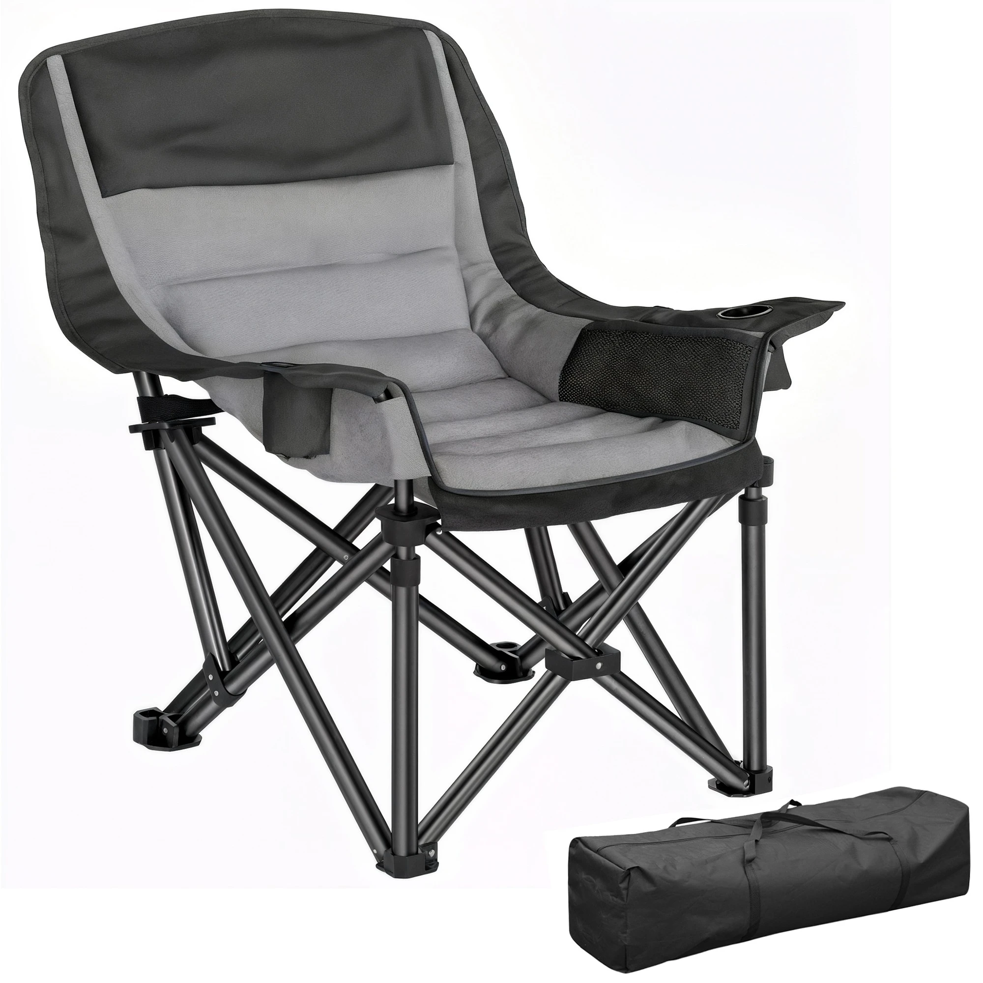 Portable Folding Camping Chair for Adults with Side Pockets Cup Holders Carry Bag
Portable Folding Camping Chair for Adults with Side Pockets Cup Holders Carry Bag
