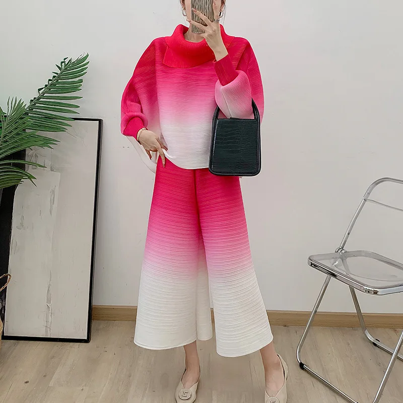 ANLAN Pleated Gradient Color Set Loose Long Sleeve Lapel Shirt + Casual Wide Leg Pants Two Piece Sets 2025 Spring New 2AN9019
ANLAN Pleated Gradient Color Set Loose Long Sleeve Lapel Shirt + Casual Wide Leg Pants Two Piece Sets 2025 Spring New 2AN9019
