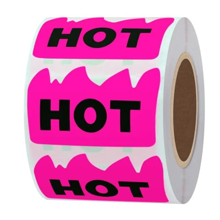 500pcs Rave Hot Stickers 2 x 1-1/5 Inch Hot Flame Fire Shape Labels Marking for Restauresent Supermarkets Stores Shops
500pcs Rave Hot Stickers 2 x 1-1/5 Inch Hot Flame Fire Shape Labels Marking for Restauresent Supermarkets Stores Shops