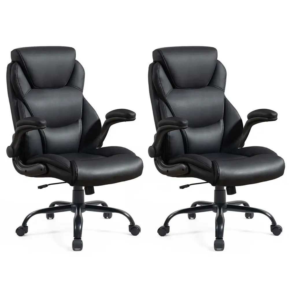 400LBS Big and Tall Office Chair, Leather Executive Desk Chair with Padded Flipup Arms, Heavy Duty Swivel Rolling Computer Chai
400LBS Big and Tall Office Chair, Leather Executive Desk Chair with Padded Flipup Arms, Heavy Duty Swivel Rolling Computer Chai