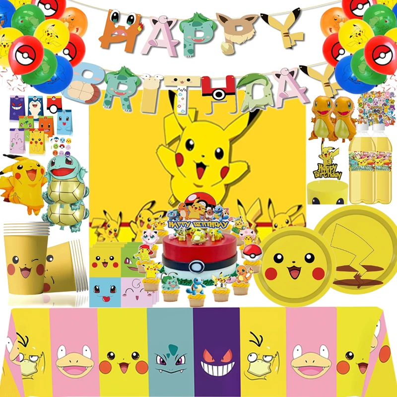 Pokemon Birthday Decoration Pikachu Party Balloon Supplies Sticker Tableware Tablecloth Cake Toppers Banner Baby Shower Gift Toy
Pokemon Birthday Decoration Pikachu Party Balloon Supplies Sticker Tableware Tablecloth Cake Toppers Banner Baby Shower Gift Toy