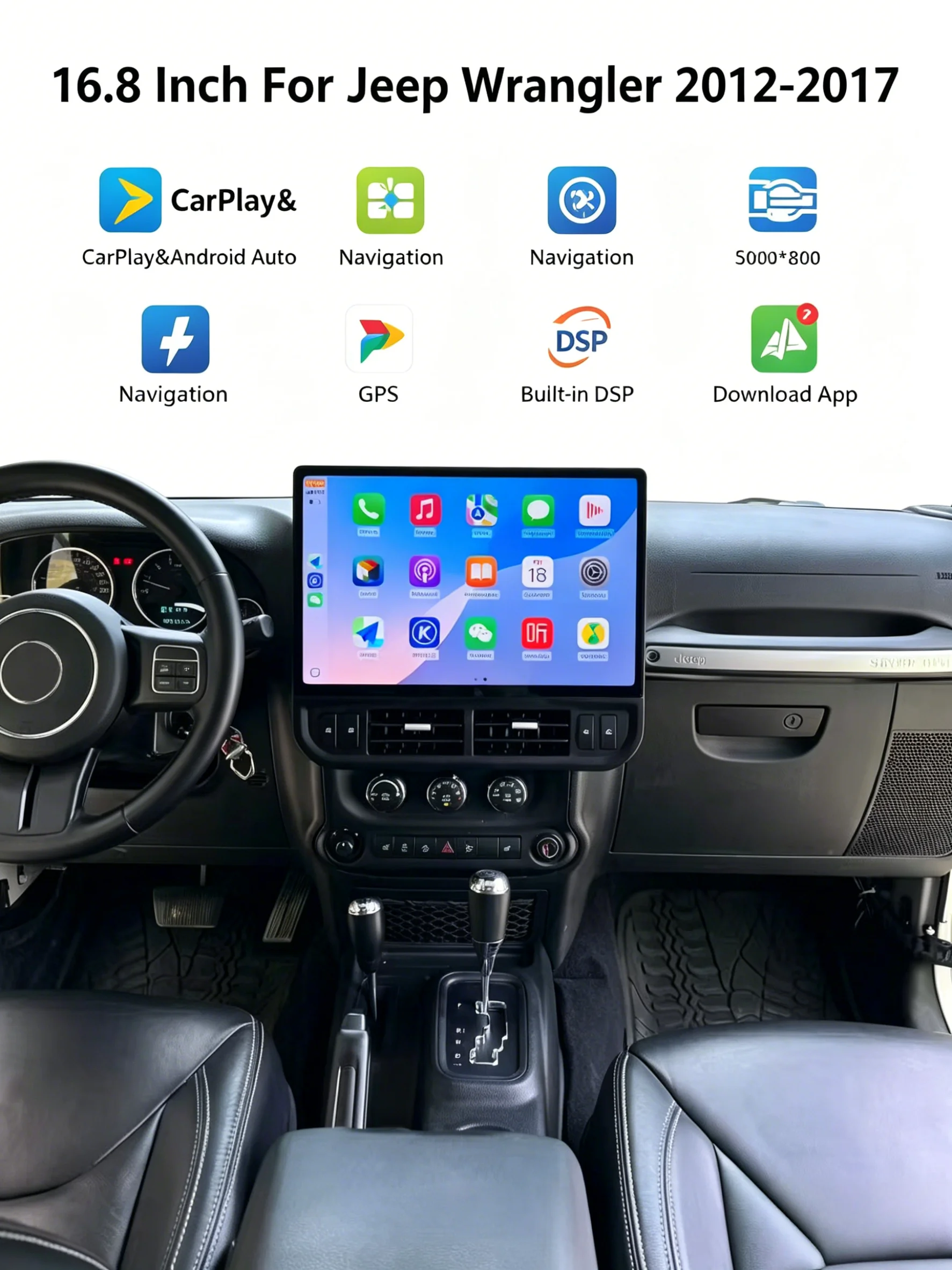 16.8 inch Car Radio For Jeep Wrangler 2011-2017 Wireless Carplay Android Auto Stereo Navigation GPS Car Multimedia Radio Player
16.8 inch Car Radio For Jeep Wrangler 2011-2017 Wireless Carplay Android Auto Stereo Navigation GPS Car Multimedia Radio Player