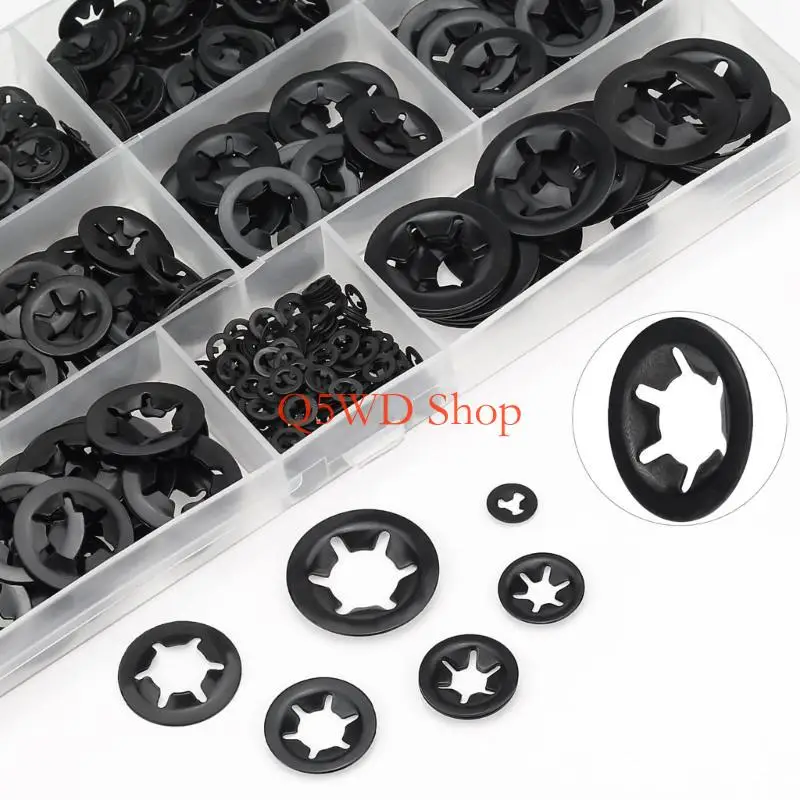 Q5WD 360Pcs Internal Tooth Star Lock Washers Speed Clips Retaining Clips Fasteners
Q5WD 360Pcs Internal Tooth Star Lock Washers Speed Clips Retaining Clips Fasteners