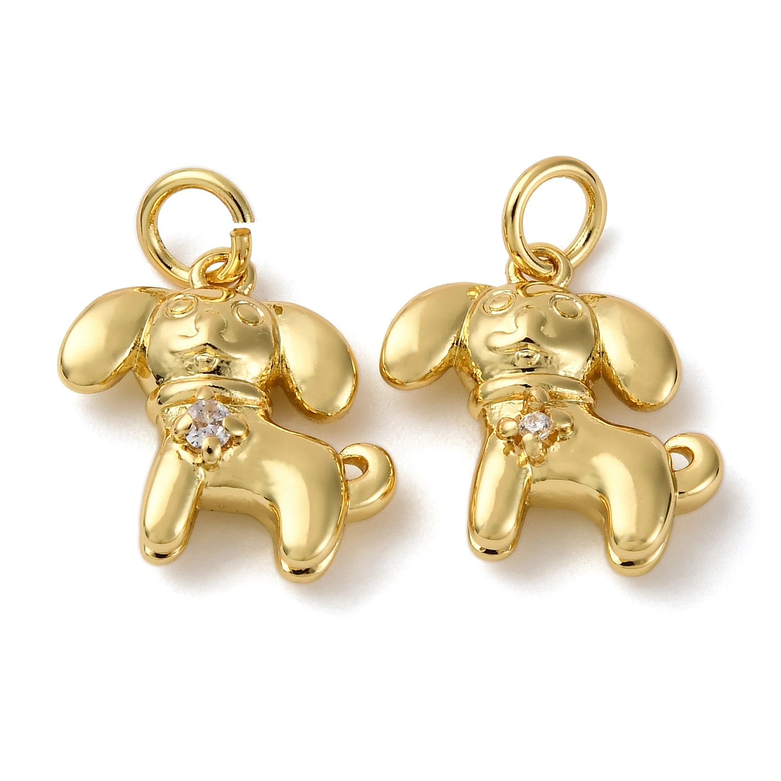 10pcs Dog Brass Cubic Zirconia Charms with Jump Ring Gold Plated for Making DIY Jewelry Necklace Earring Bracelet Supplies
10pcs Dog Brass Cubic Zirconia Charms with Jump Ring Gold Plated for Making DIY Jewelry Necklace Earring Bracelet Supplies