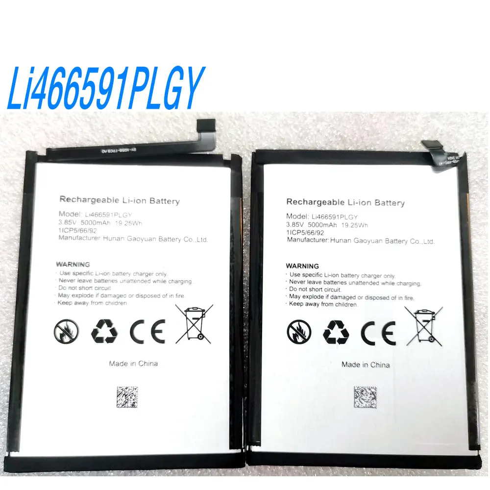 3.85V 19.25Wh Li466591PLGY Replacement Li-ion Battery for Blackview Mobile Phone 1ICP5/66/92
3.85V 19.25Wh Li466591PLGY Replacement Li-ion Battery for Blackview Mobile Phone 1ICP5/66/92