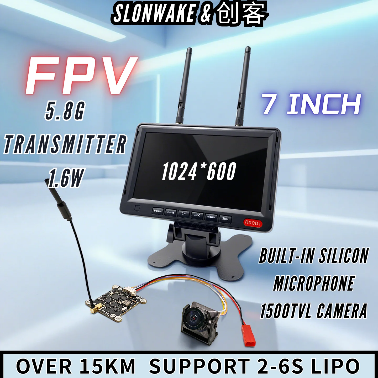 Простая в использовании система FPV с широким напряжением 5,8G, 48 каналов, 1600 МВт, передатчик + камера FPV 1500TV с 7-дюймовым IPS-дисплеем для гоночного дрона FPV
Простая в использовании система FPV с широким напряжением 5,8G, 48 каналов, 1600 МВт, передатчик + камера FPV 1500TV с 7-дюймовым IPS-дисплеем для гоночного дрона FPV