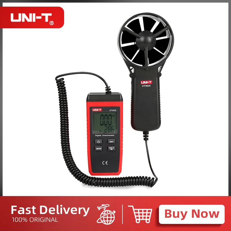 UNI-T UT363S Split Digital Anemometer Precise Wind Speed Sensor Wind Scale Display Wind Temperature Measurement 1m Drop Test
UNI-T UT363S Split Digital Anemometer Precise Wind Speed Sensor Wind Scale Display Wind Temperature Measurement 1m Drop Test