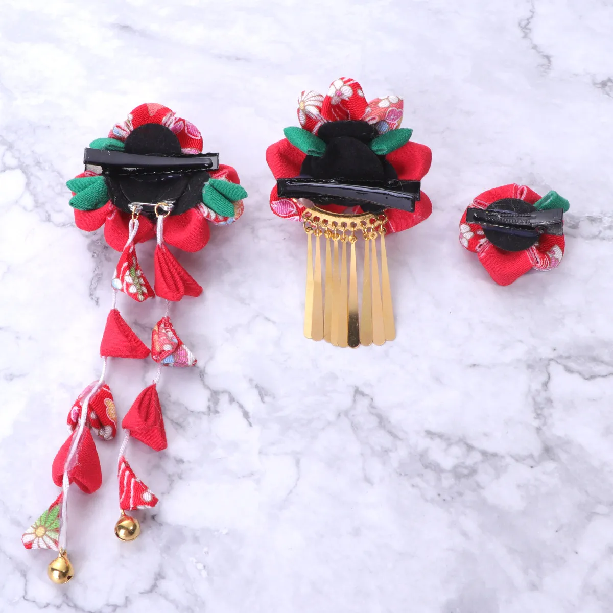 3Pcs Japanese Style Hair Clips Set Cloth Flower Barrette Hair Accessories for Women Easy to Attach Side Back Kimono Yukata
3Pcs Japanese Style Hair Clips Set Cloth Flower Barrette Hair Accessories for Women Easy to Attach Side Back Kimono Yukata